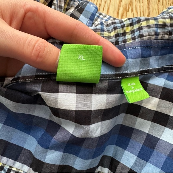 HUGO BOSS PLAID BUTTON UP LONG SLEEVES SHIRT - XL - Picture 10 of 14